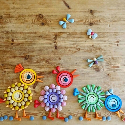 Houten Regenboog Losse Delen Kleurrijke Montessori voor Peuterbaby