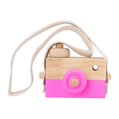 Maak tot 1Pc Houten Babyspeelgoed Speelgoed van Montessori van Camera het Houten Tegenhangers voor Huidige de Verzorgingsgift van Jonge geitjes Houten Diy vormen