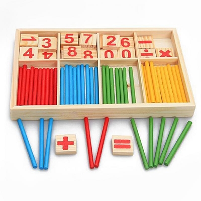 Cijferblokken die Houten Onderwijs de Kinderengift tellen van Speelgoedmontessori
