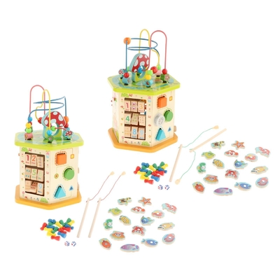 Kubus van de Montessori de Grote Houten Activiteit voor de Babyzuigeling van Nieuwjaarjonge geitjes