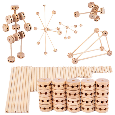 3D Houten Bouwstenen Toy Creative DIY van het Conceptfort voor Kinderen