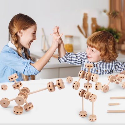 3D Houten Bouwstenen Toy Creative DIY van het Conceptfort voor Kinderen