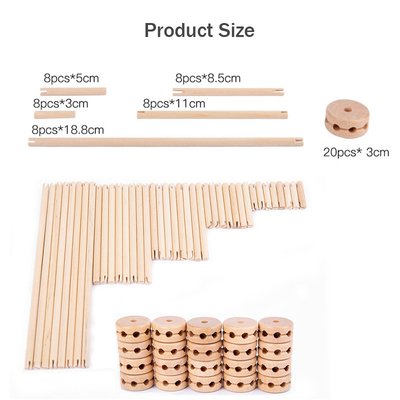 3D Houten Bouwstenen Toy Creative DIY van het Conceptfort voor Kinderen