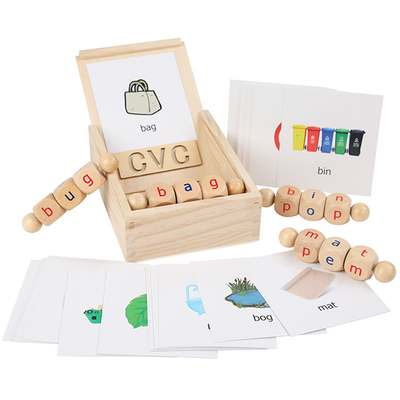 Blokkeert de Montessori Houten Lezing het Roterende Brief het Spinnen Alfabet Leren