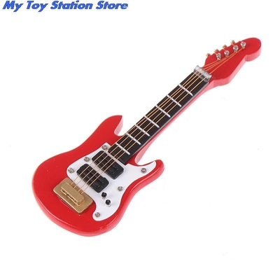 Miniatuur de Muziek Elektrische Gitaar van het 1:12poppenhuis voor Jonge geitjes Muzikaal Toy House Decor