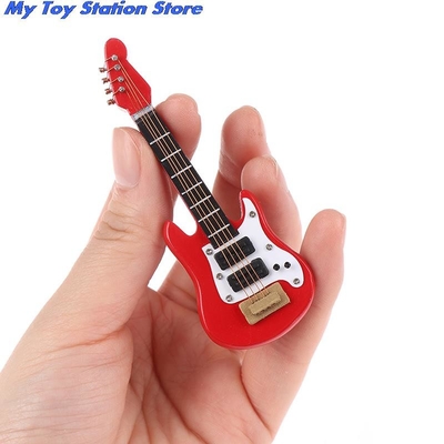 Miniatuur de Muziek Elektrische Gitaar van het 1:12poppenhuis voor Jonge geitjes Muzikaal Toy House Decor