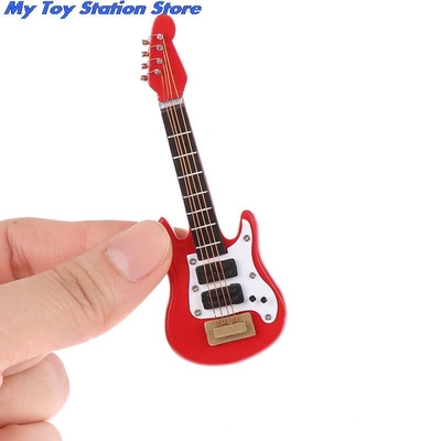Miniatuur de Muziek Elektrische Gitaar van het 1:12poppenhuis voor Jonge geitjes Muzikaal Toy House Decor