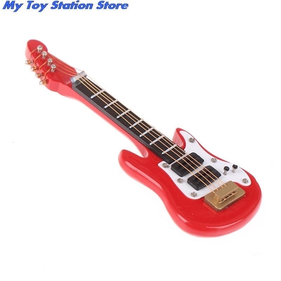 Miniatuur de Muziek Elektrische Gitaar van het 1:12poppenhuis voor Jonge geitjes Muzikaal Toy House Decor