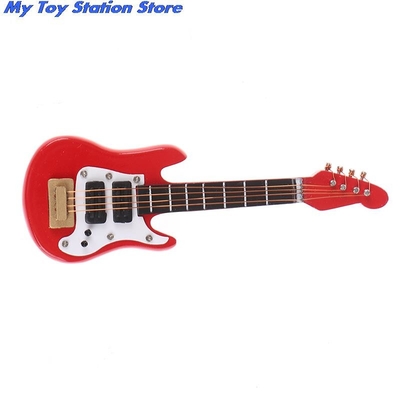 Miniatuur de Muziek Elektrische Gitaar van het 1:12poppenhuis voor Jonge geitjes Muzikaal Toy House Decor