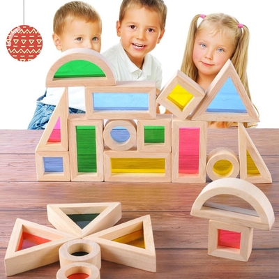Acryl Onderwijs24pcs-RegenboogBouwstenen voor Jonge geitjesgift