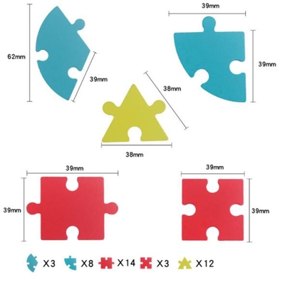 De Bouwsteen1set DIY 3D Onderwijs van de kinderen Houten Creatieve Figuurzaag