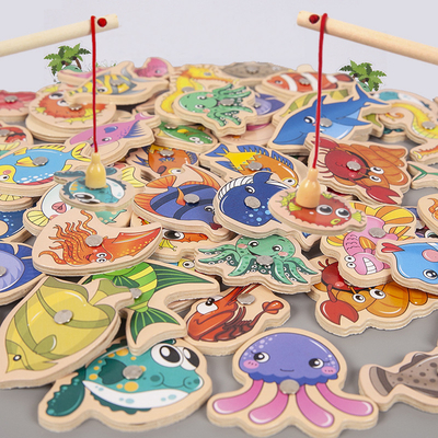 Vissend Spel Houten Alfanumeriek Speelgoed voor Kinderen Montessori vroeg Onderwijs