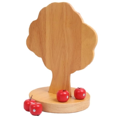 Apple-de Babyspeelgoed van Boom Houten Montessori voor het Fruit van de Jonge geitjesoogst Onderwijs