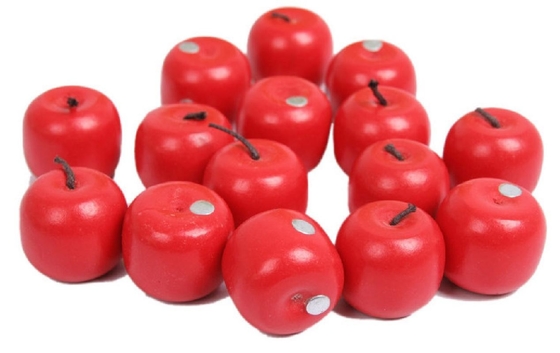 Apple-de Babyspeelgoed van Boom Houten Montessori voor het Fruit van de Jonge geitjesoogst Onderwijs
