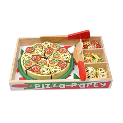 64 PCs beweren Spel Houten Pizza Toy For Children Food Cooking