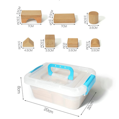 20pcs van het de Blokkenspeelgoed van beukburlywood Houten het Leren van Montessori Natuurlijk Onderwijs