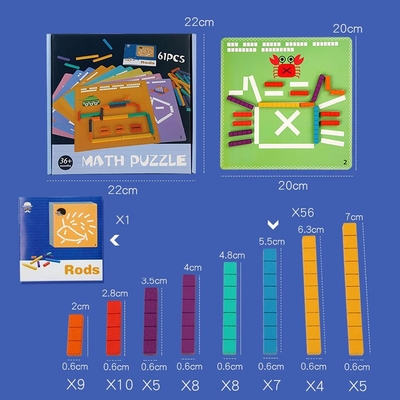 Rekenkundige Puzzel Houten voor Kind die vroeg het Logische Denken leren