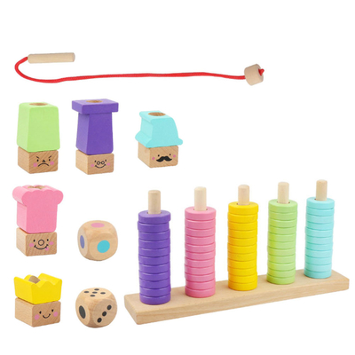 1 van het de Cirkelspel van de reeks Houten Stapel het Raadselkinderen Interactieve Plaything