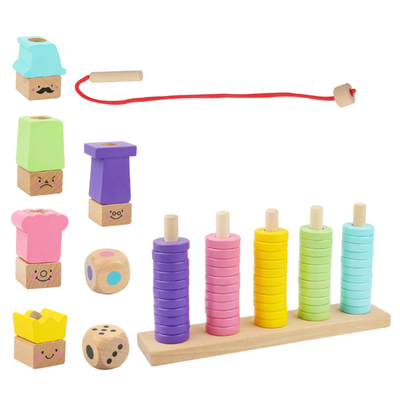 1 van het de Cirkelspel van de reeks Houten Stapel het Raadselkinderen Interactieve Plaything