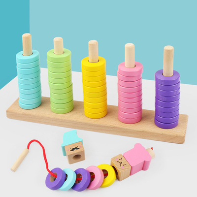 1 van het de Cirkelspel van de reeks Houten Stapel het Raadselkinderen Interactieve Plaything
