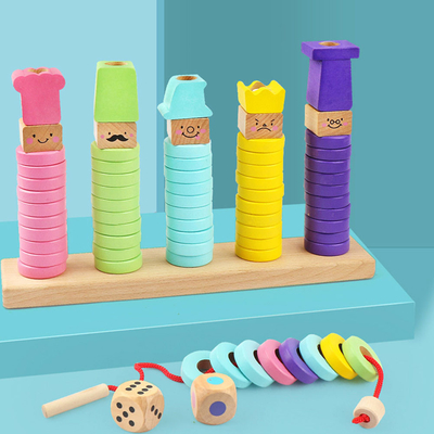 1 van het de Cirkelspel van de reeks Houten Stapel het Raadselkinderen Interactieve Plaything