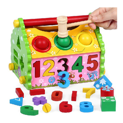 Van de de Sorteerderswijsheid van de jonge geitjesvorm het Huis Houten Heldere Montessori