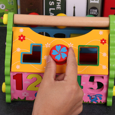 Van de de Sorteerderswijsheid van de jonge geitjesvorm het Huis Houten Heldere Montessori