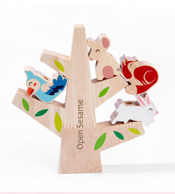 Houten Dierlijk Saldo die Spel Natuurlijke Boom Toy For Preschool stapelen