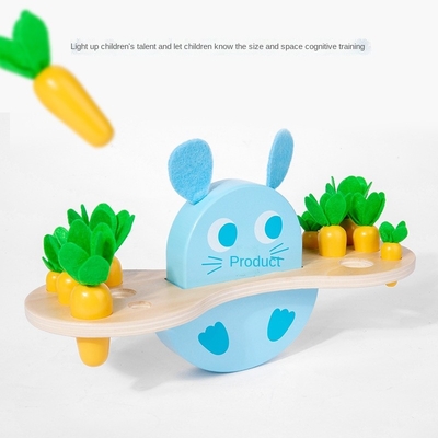 Houten de Bouwsteenradijs die van het Konijnsaldo Spel trekken