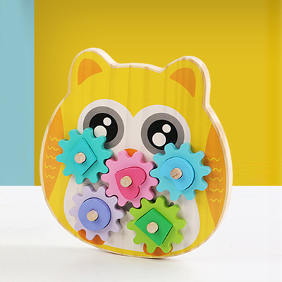 Het intelligente Dierlijke Ontwerp van Olifantsowl gear block wood creative