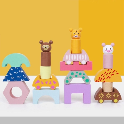 De houten Vorm DIY Onderwijstoy for preschool toddler van de Treinvrachtwagen