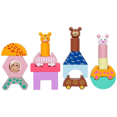 De houten Vorm DIY Onderwijstoy for preschool toddler van de Treinvrachtwagen