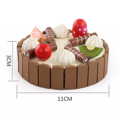 17PCS simulatie Houten Mini Kitchen Set DIY Magnetisch voor Vroege Onderwijs