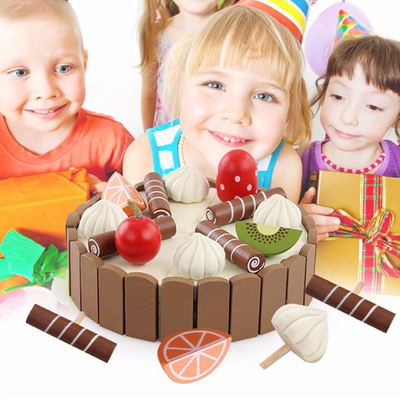 17PCS simulatie Houten Mini Kitchen Set DIY Magnetisch voor Vroege Onderwijs