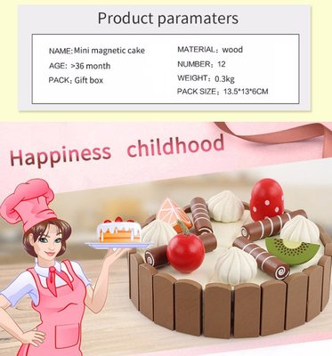 17PCS simulatie Houten Mini Kitchen Set DIY Magnetisch voor Vroege Onderwijs