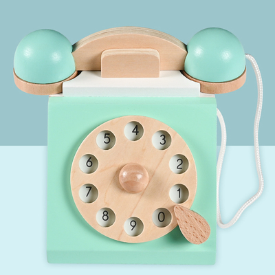 De Onvolledige Houten Ambachten Interactieve Vroege Edcuation van de wijzerplaattelefoon voor Jonge geitjes
