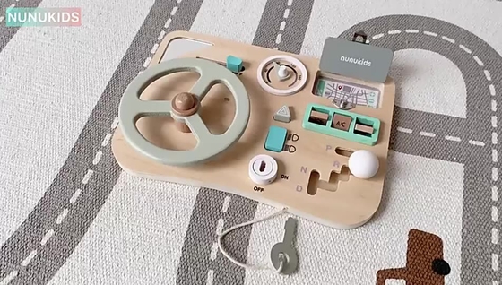 Cognitieve het Openen Kleur Houten het Stuurwielklok van de Aanpassingssimulatie