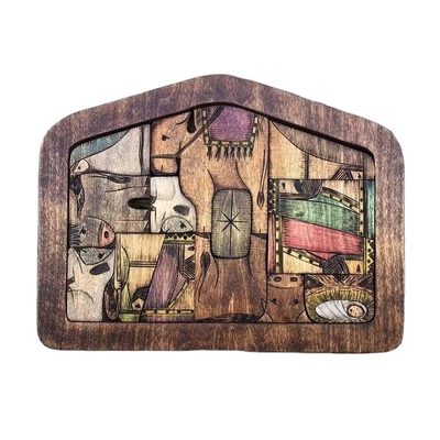 Aangepaste de Raadselsgiften van Logo Wood Nativity Diy Children ' S