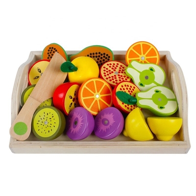 Groente van het simulatie de Houten Scherpe die Fruit voor Keuken wordt geplaatst