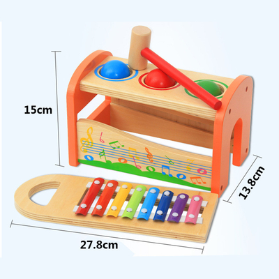 Houten de Percussielijst van de Beeldverhaalregenboog voor Kinderen Vroeg Onderwijs