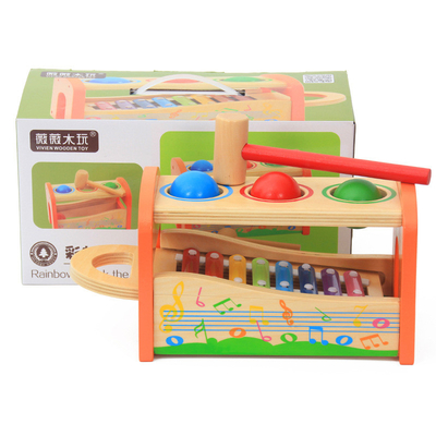 Houten de Percussielijst van de Beeldverhaalregenboog voor Kinderen Vroeg Onderwijs