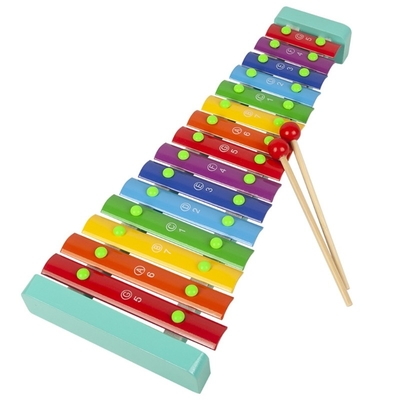 Jonge geitjes Houten Xylofoon 15 de Piano van de Tonenslag Onderwijs met 2 Houten hamers