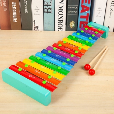 Jonge geitjes Houten Xylofoon 15 de Piano van de Tonenslag Onderwijs met 2 Houten hamers
