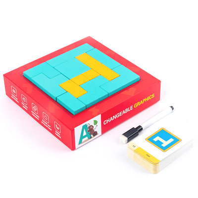Van de het Patroonpuzzel van het jonge geitjes Houten Speelgoed de Creativiteittangram Montessori