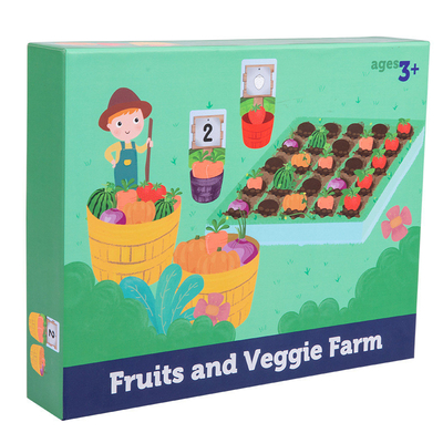 Van het het Landbouwbedrijffruit van kinderen Houten Plantaardige Interactieve de Kleuren Cognitieve Classificatie