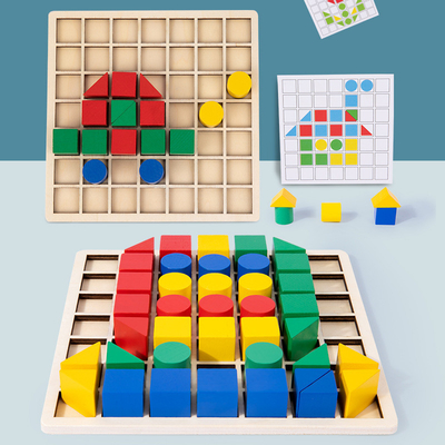 Vroege Onderwijs van creatieve Houten het Onderwijskinderen van Montessori van het Blokraadsel