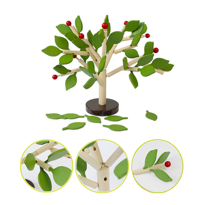 Houten van de het Gebladerteboom van het Simulatiemozaïek de Bouwsteen Multikleur