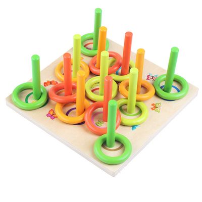 Coördinatie van Ring Game Exercise Hand Eye van het kinderen de Houten Blok
