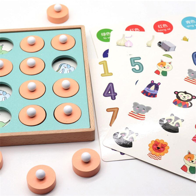 Van het de Gelijkeschaak van het jonge geitjes Houten Geheugen het Spel vroeg Onderwijs 3D Raadsels