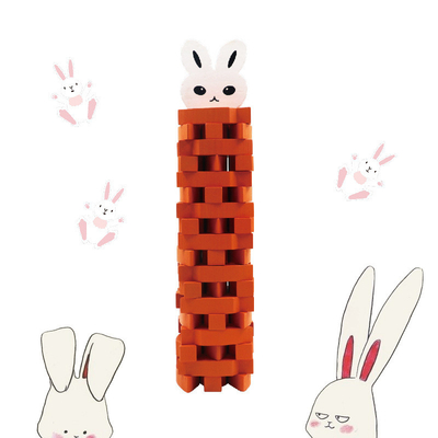54 van de de Bouwsteenverlichting van Bunny Stacked High Children ' S het Vroege Onderwijs